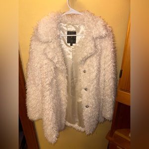 NWT GUESS SHAG FUR COAT SZ M